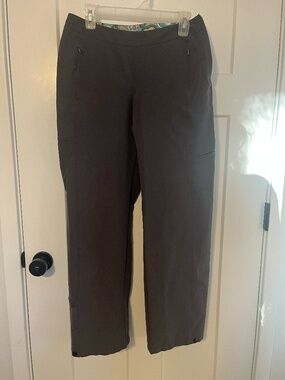 Title Nine Blue Tech Pants Medium 10 Side Zipper Made USA Outdoors Pockets